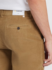 Elm Slim Fit Cord Trousers In Beige