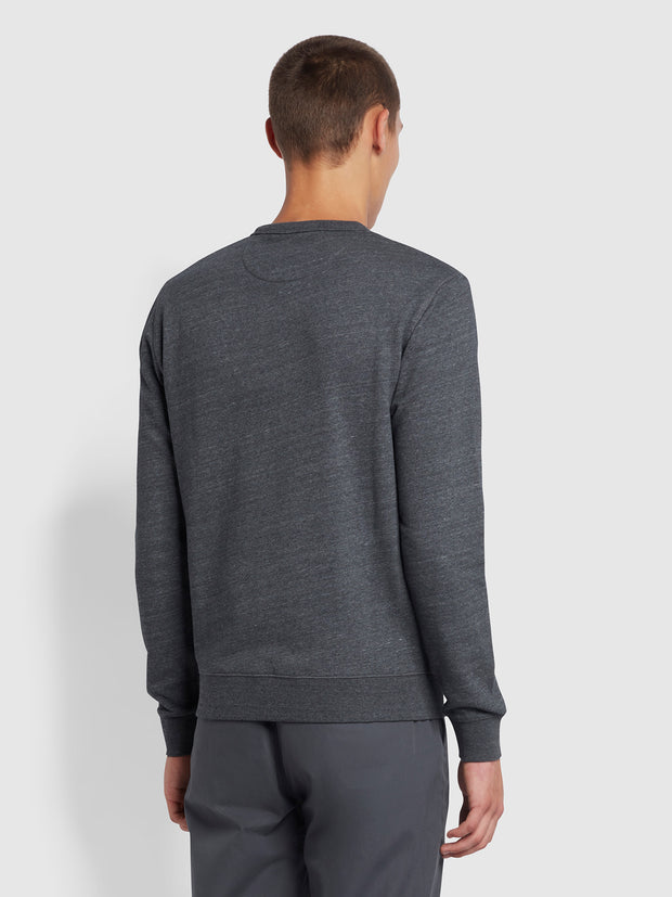 Tim Organic Cotton Crew Neck Sweatshirt In Farah Grey Marl