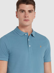 Blanes Organic Cotton Polo Shirt In Para Blue