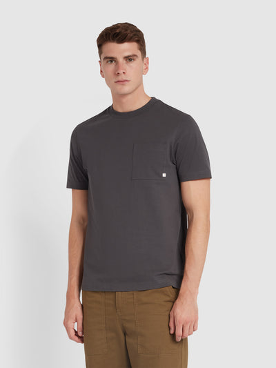 Stacy Regular Fit Pocket T-Shirt In Charcoal