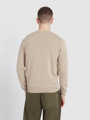 Mullen Cotton Crew Neck Sweater In Hazelnut Marl