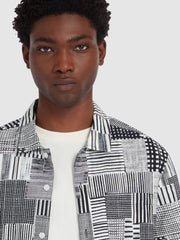 Chiltern Short Sleeve Archive Print Shirt In Black