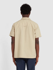 Ossie Short Sleeve Paper Touch Shirt In Hazelnut