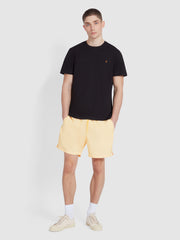 Colbert Seersucker Stripe Swim Shorts In Saffron Yellow