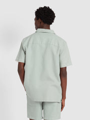 Judson Short Sleeve Waffle Shirt In Grove Green