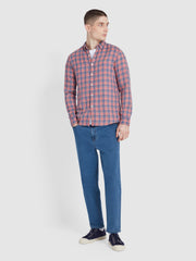 Hamilton Check Shirt In Red Russian