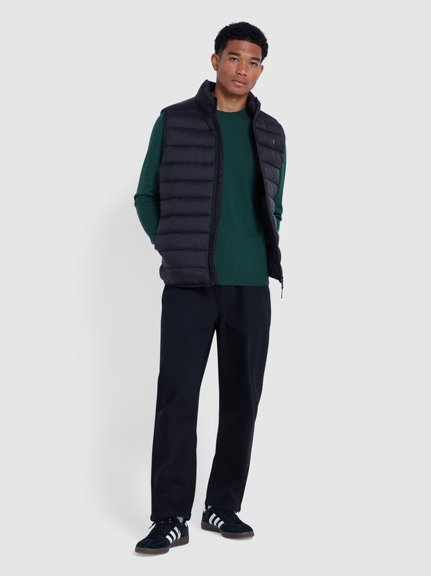 Mullen Merino Wool Crew Neck Sweater In Botanic Green