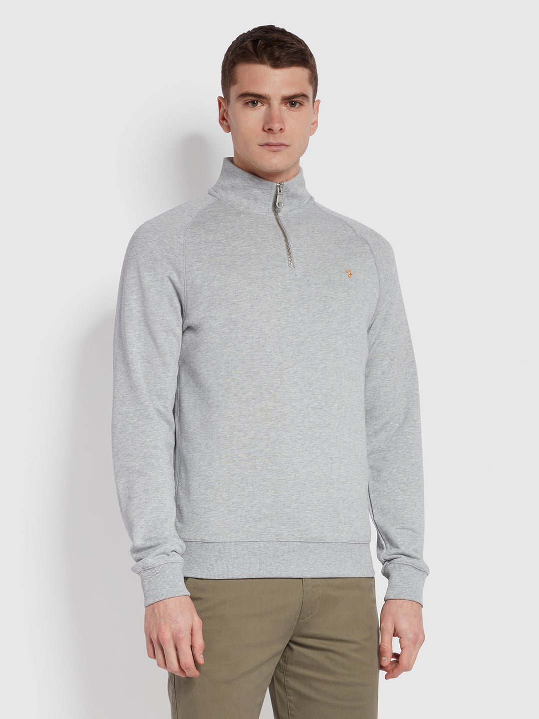 Half zip sweatshirt grey best sale