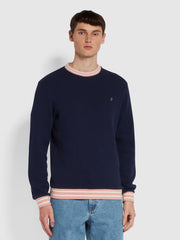 Copley Sweatshirt aus Bio-Baumwolle mit Rundhalsausschnitt in Indigo